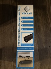 Yecaye J Channel Cable Management 6 x 15.7 inch black desk wall picture