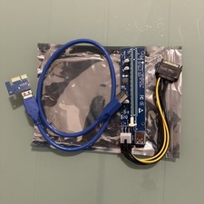 FebSmart PCI-E Riser PCIe Ver 006C 6 PIN 16x to 1x Powered Riser Adapter Card picture