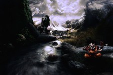 Landscape dragon ball z fan art photoshopped photo Custom Gaming Mat Desk picture