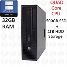 HP Desktop Quad Core i7 500GB SSD + 1TB HDD 32GB RAM Window Server 2022 picture