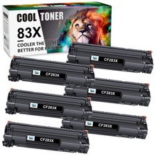 1-8 PACK Black CF283X For 83X Toner Cartridge HP LaserJet Pro M202n M202dw LOT picture