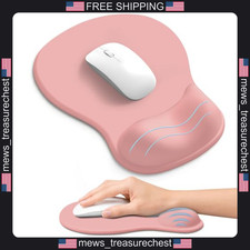Ergonomic Mouse Pad with Wrist Rest 10.2x7.6in Gel Support Pink picture