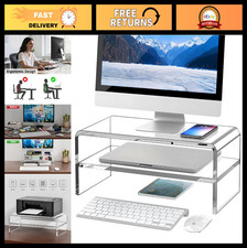 Clear Acrylic Monitor Stand Riser 2 Tier - 5.12