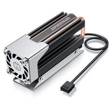 Ultra-Quiet M.2 2280 SSD Heatsink with Efficient Fan & Dual Copper Cooling Pipes picture