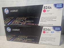 2 Genuine HP Laserjet 824A CB383A Magenta Toner Cartridge  CP6015 CM6030 CM6040 picture
