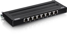 Patch Panel 8-Port Cat6A 10G Ready Cat5e Cat6 Cat6A T568A T568B Black TC-P08C6AS picture