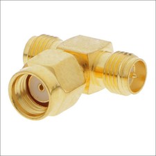 RP-SMA male to dual RP-SMA female T connector adapter pigtail NEW for Wi-Fi picture