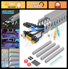 Open Slot Wire Duct Kit 62.8” - Cable Management Raceway for HDMI VGA, 4 Pack, G picture