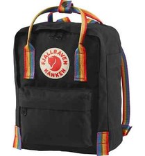 Fjällräven X5306 Unisex Black Kånken Rainbow Mini Backpack picture