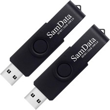 32GB USB Flash Drive 2 Pack with LED Light (Black) picture