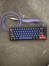 Drop alt titanium keyboard with MITOs kanji laser key caps and custom cable  picture