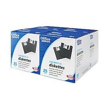 Office Depot 3.5in. Bulk Diskettes, IBM Format, DS/HD, Black, Box Of 100, 41208 picture