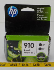 New NOS Sealed HP 910 Ink Cartridges 2-Pack Black for HP Inkjet Printer picture