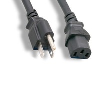 LOT of 10pcs AC Power Cord NEMA5-15P to IEC-60320-C13 16 AWG 13A 125V Heavy Duty picture