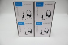 Lot of 4 USB 3.5mm Stereo Headsets w/ Noise-Canceling Mic picture
