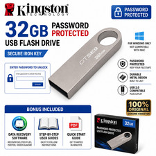 Kingston 32GB Password Protected USB Metal Flash Drive Secure IronKey Encrypted picture