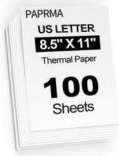 100 Sheets Thermal Printer Paper, 8.5-X-11-Inch Thermal Printing Paper White US picture
