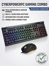 CyberPowerPC RGB Gaming Keyboard & Side Button Mouse Combo Set | Tested Working picture