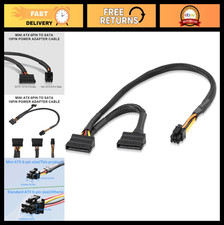 Mini ATX 6Pin to SATA 15Pin Power Adapter Cable for HDD SSD Optical Drive 60cm picture