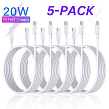 5Pack 20W PD Fast Charger Cable USB C Type C Cord For iPhone 14 13 12 11 Pro Max picture