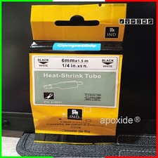 COMPAT-DYMO® A18051 RHINO™CART★B&W HEAT-SHRINK TUBE Ø6mmx1.5m★THERMAL STRINGENT picture