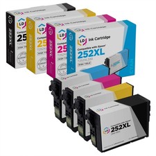 Replacements for Epson 252XL Ink Combo Pk (1 Blk, 1 C, 1 M, 1 Y) HY 4-Pk Bundle picture