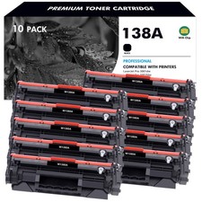 10x 138A W1380A Black Toner Cartridge (with Chip) for HP Pro 3001fdw MFP 3101fdw picture