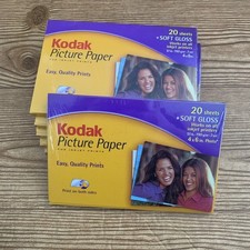 Lot of 6 NEW Kodak Picture Paper Inkjet 20 sheets Soft Gloss 51lb 7mi Both Sides picture