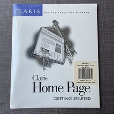 Claris Home Page 2.0 Sealed CD Software Pkg—NOS w/ Small Tear—Mac & Windows—1996 picture