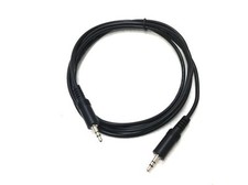 6 Feet Audio Cable AUX 3.5 mm Stereo Male to Male M/M Plug Connector 6 FT 6' Blk picture