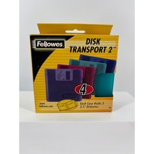Fellowes Disk Transport 2 Floppy Disk Storage Cases 4 Pack 3.5 Inch Multi-Color picture