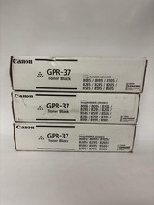 3 Cosmetic Genuine Canon iRA 8085,8095,8505,8285 Black Toners GPR-37, 3764B003AA picture