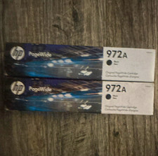 HP 972A PageWide Genuine/Original Black Inkjet Ink Cartridge Lot of 2 picture