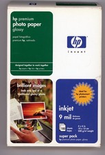 Photo Paper, HP, inkjet, glossy, super pack, 4x6, printer, NOS, Computer, NOS picture
