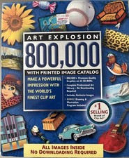 ART EXPLOSION 800,000 Clip Art Library Software PC 34 CD Image Graphics picture
