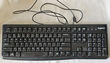 Logitech K120 Ergonomic Desktop USB Keyboard Black Used Great Condition LOOK picture