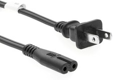 NEW 6' ft 2-Prong Figure-8 Cord AC Power Cord Cable w/o Polarized (C-7/1-15P) picture