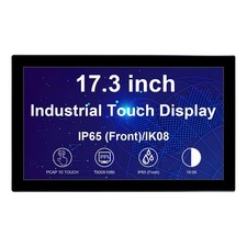 17.3 Inch 1920x1080 Industrial PCAP 10 Touch IPS LCD Monitor,IP65 (Front)/IK08 picture