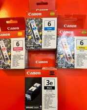 Canon Ink Tanks, 1 Black (BCI-3eBK), 1 Cyan (BCI-6C), 1 Magenta (BCI-6M), 1Yello picture