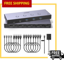 UGREEN 8K@60Hz HDMI KVM Switch 4 Computers 1 Monitor 4 USB 3.0 w/ Controller picture