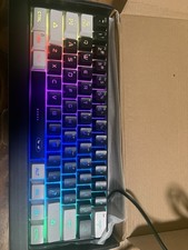 MageGee TS91 Mini Gaming/Office Keyboard USB Wired Black And White picture
