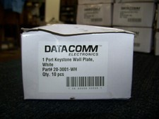 Data Comm Electronics 1 Port Keystone Wall Plate White 10 ea. 20-3001-WH New picture