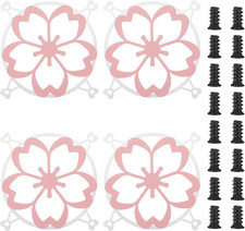 4 Pcs 120mm Pink Sakura Guard Fan Grill Metal PC Fan Grill Cover with Screws ... picture