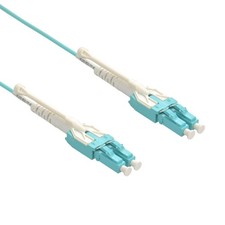 5m LC-LC Duplex 50/125 OM3 Multimode 10GB Fiber Patch Cable Aqua Uniboot 16FT picture