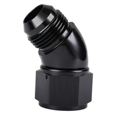 45 Degree Male to Female Swivel Full Flow Fitting 16AN Black - 45 Degree picture