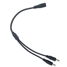 Power Splitter, 2 Way, 1 Female Jack to 2 Male Plugs, 5.5mm x 2.1mm, 1:2, Y A... picture