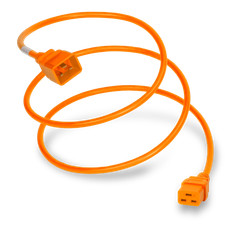 10 Pack of C19 C20 20A 250V 12/3 SJT Power Cord - Orange - 5ft picture