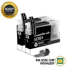 2x Black LC501 Ink Cartridges fits for Brother MFC-J1260DW MFC-J1360DW J1410DW picture