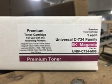 Premium Toner Cartridge 6K MAGENTA  UNIV-C734-M06 Infoprint & Lexmark picture