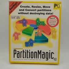 1998 Partition Magic 4.0 by PowerQuest User Guide Manual & Box Only No CD - CS9 picture